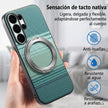 Case Diseño Fibra con Parante Giratorio A56 5G (Magsafe) | Verde