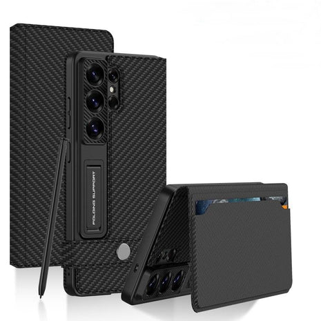 Case Cuero PU Flip Cover Galaxy S26 Ultra | Negro