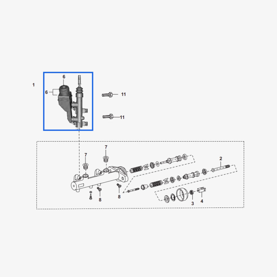 Bomba de Freno Delantero - Bajaj Torito 2T FL / 4T FL / Crom Z