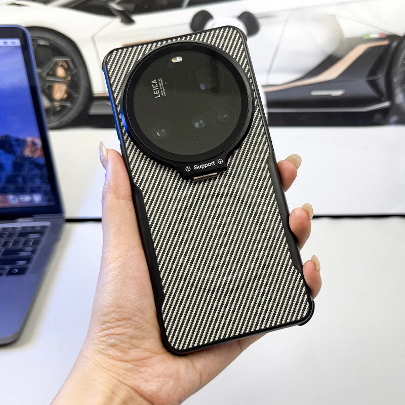 Case Carbono Camshield Xiaomi 14 Ultra | Gris Plateado
