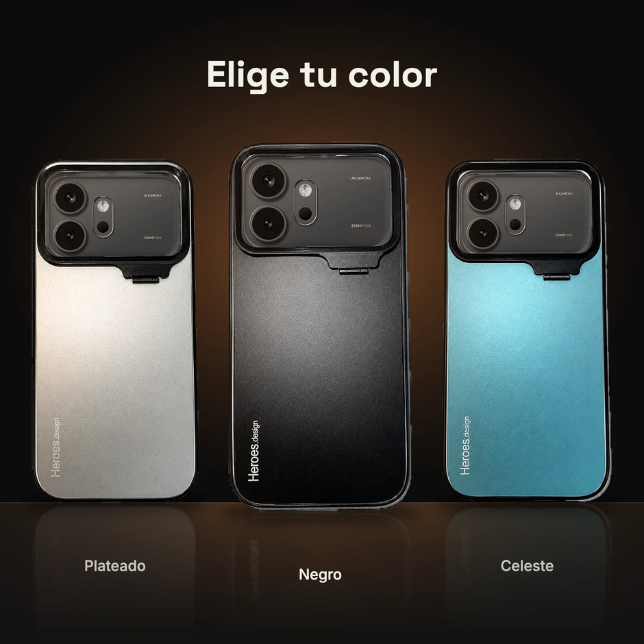 CamShield Natural Matte Honor 600 / 600 Pro en Plateado, Negro y Celeste