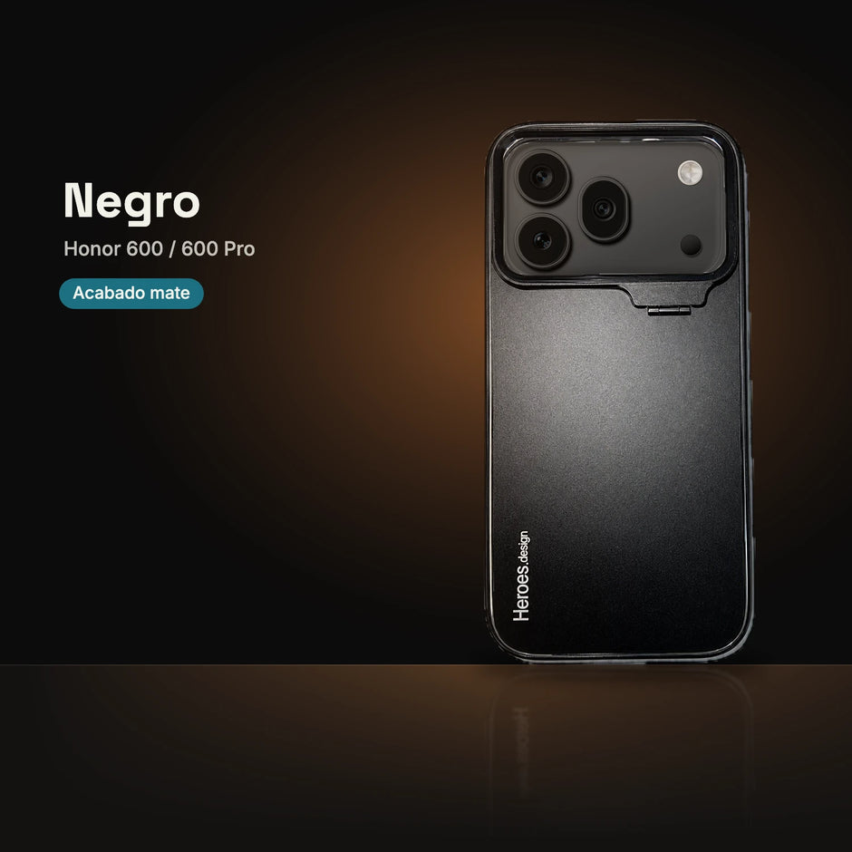 CamShield Natural Matte Negro para Honor 600 / 600 Pro, acabado mate