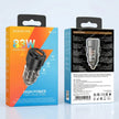 Cargador de Auto y Mototaxi Borofone 83W Dual Metálico + Cable Tipo C