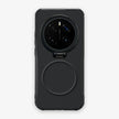 Case CamShield Carbono Honor Magic 7 Pro en Negro Grafito: diseño en fibra de carbono, tapa de cámara que se abre como parante, compatible con accesorios magnéticos
