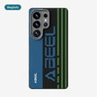 Case Carbono Deluxe MagSafe Galaxy S25 Ultra / Galaxy S26 Ultra Blue Track: funda con imanes MagSafe y diseño tipo carbono