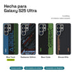 Carbono Deluxe MagSafe para Galaxy S25 Ultra: estilos Blue Track, Redeemer Edition, Neon Code y Bronze Elite