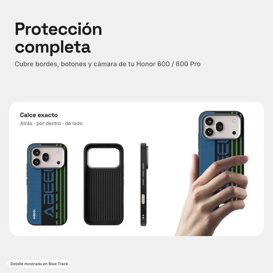 Carbono Deluxe MagSafe Honor 600 / 600 Pro: protección completa de bordes, botones y cámara