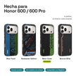 Carbono Deluxe MagSafe para Honor 600 / 600 Pro: estilos Blue Track, Redeemer Edition, Neon Code y Bronze Elite