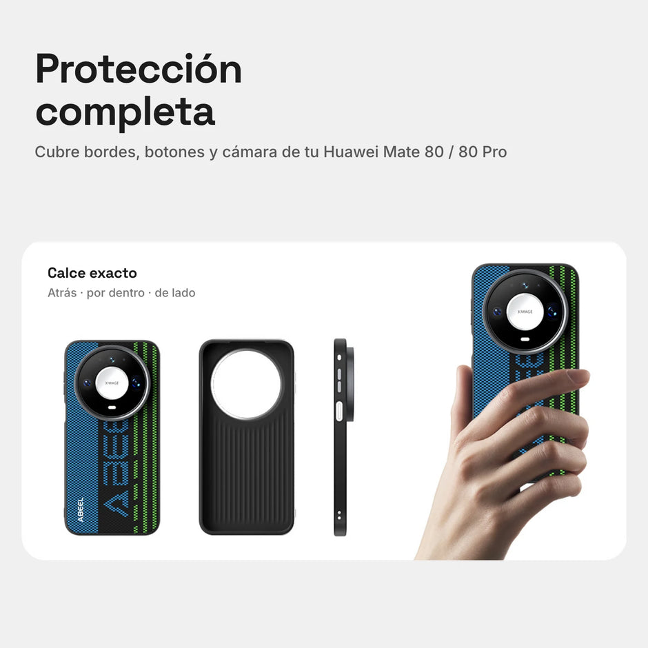 Carbono Deluxe MagSafe Huawei Mate 80 / 80 Pro: protección completa de bordes, botones y cámara