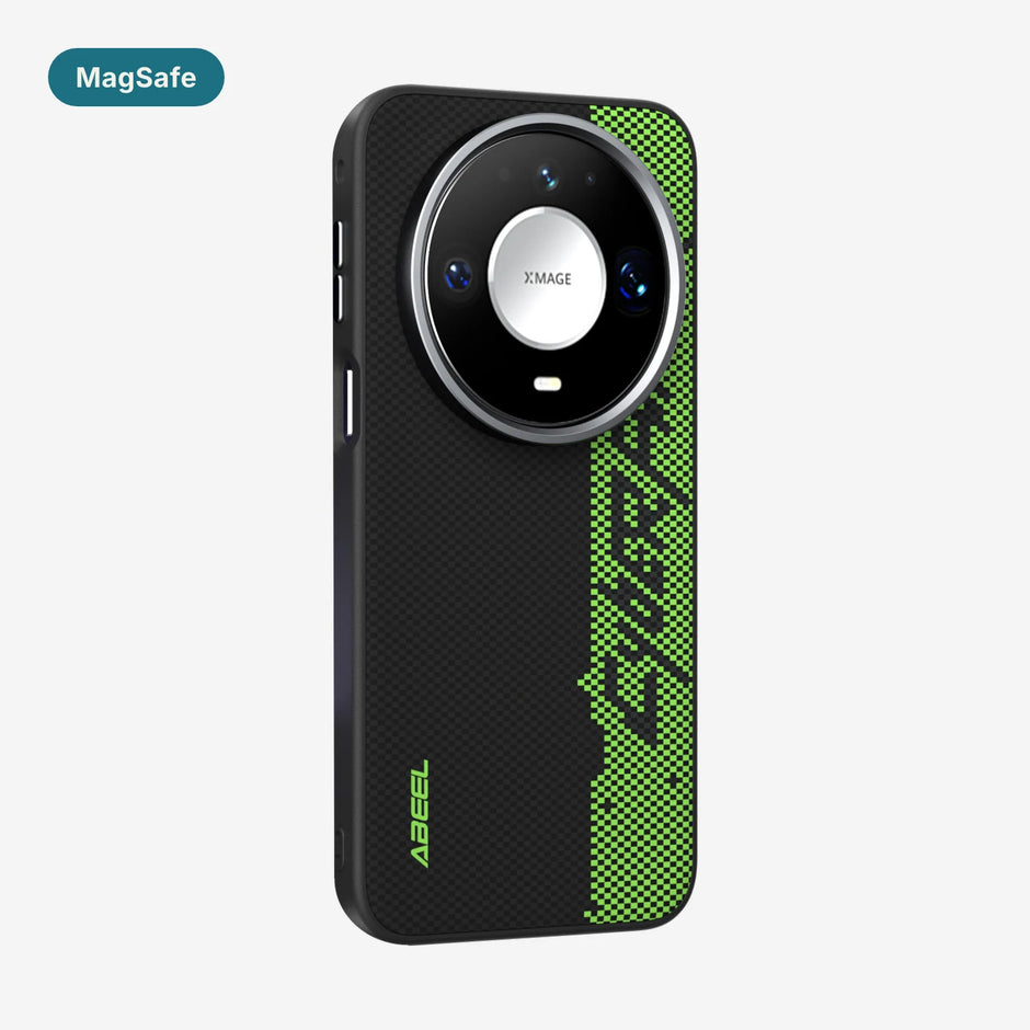 Case Carbono Deluxe MagSafe Huawei Mate 80 / 80 Pro Neon Code: funda con imanes MagSafe y diseño tipo carbono