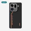 Case Carbono Deluxe MagSafe Oppo Find X9 Pro Bronze Elite: funda con imanes MagSafe y diseño tipo carbono