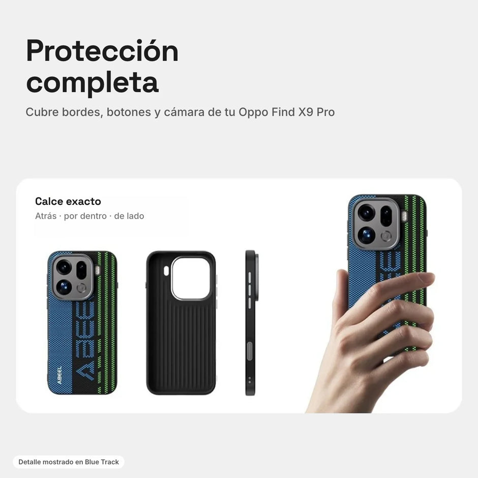 Carbono Deluxe MagSafe Oppo Find X9 Pro: protección completa de bordes, botones y cámara