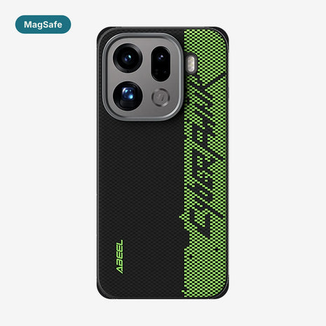 Case Carbono Deluxe MagSafe Oppo Find X9 Pro Neon Code: funda con imanes MagSafe y diseño tipo carbono