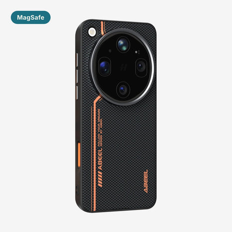Case Carbono Deluxe MagSafe Oppo Find X9 Ultra Bronze Elite: funda con imanes MagSafe y diseño tipo carbono