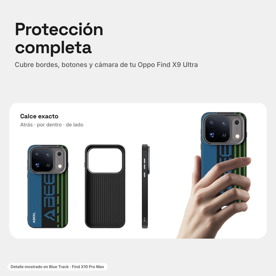Carbono Deluxe MagSafe Oppo Find X9 Ultra: protección completa de bordes, botones y cámara