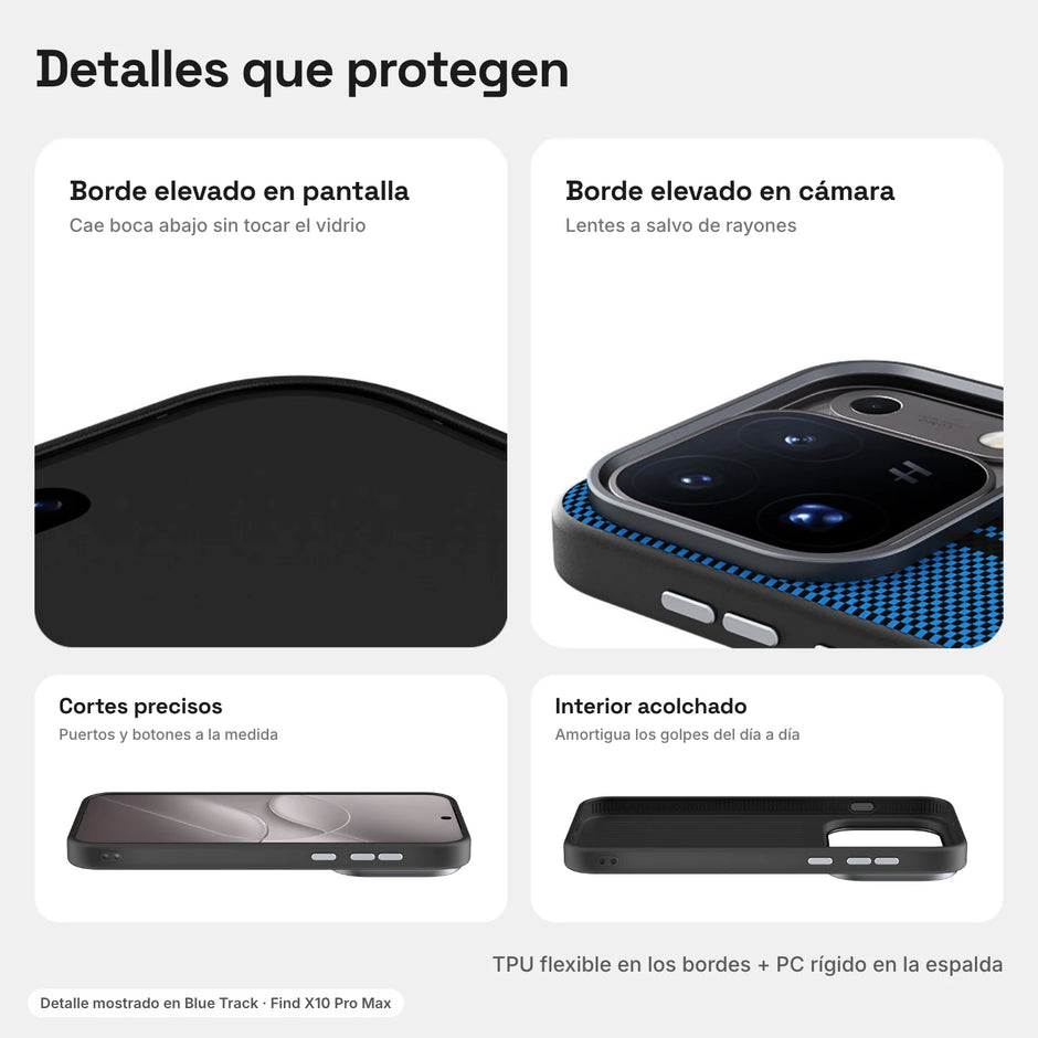 Carbono Deluxe MagSafe: bordes elevados en pantalla y cámara, cortes precisos e interior acolchado
