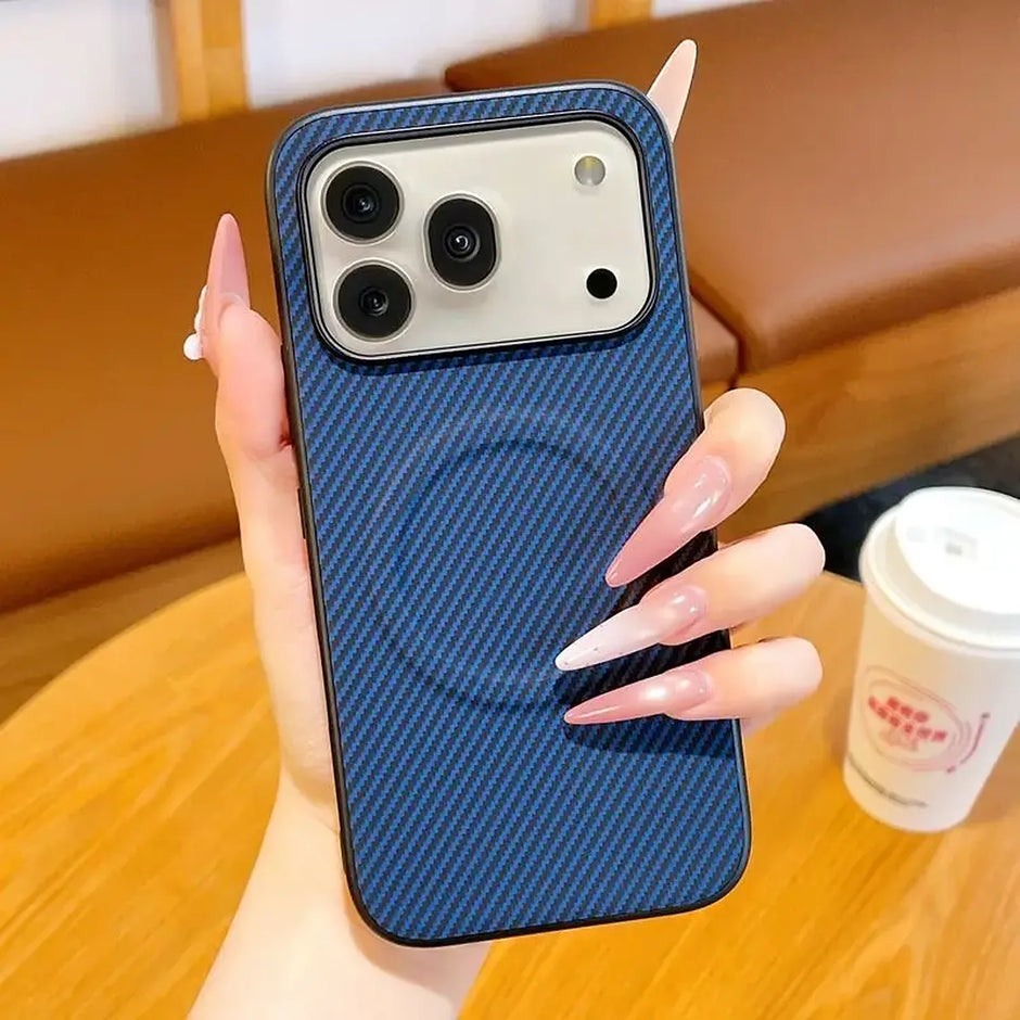 Case Core Carbono Magnético Honor 600 / 600 Pro Azul