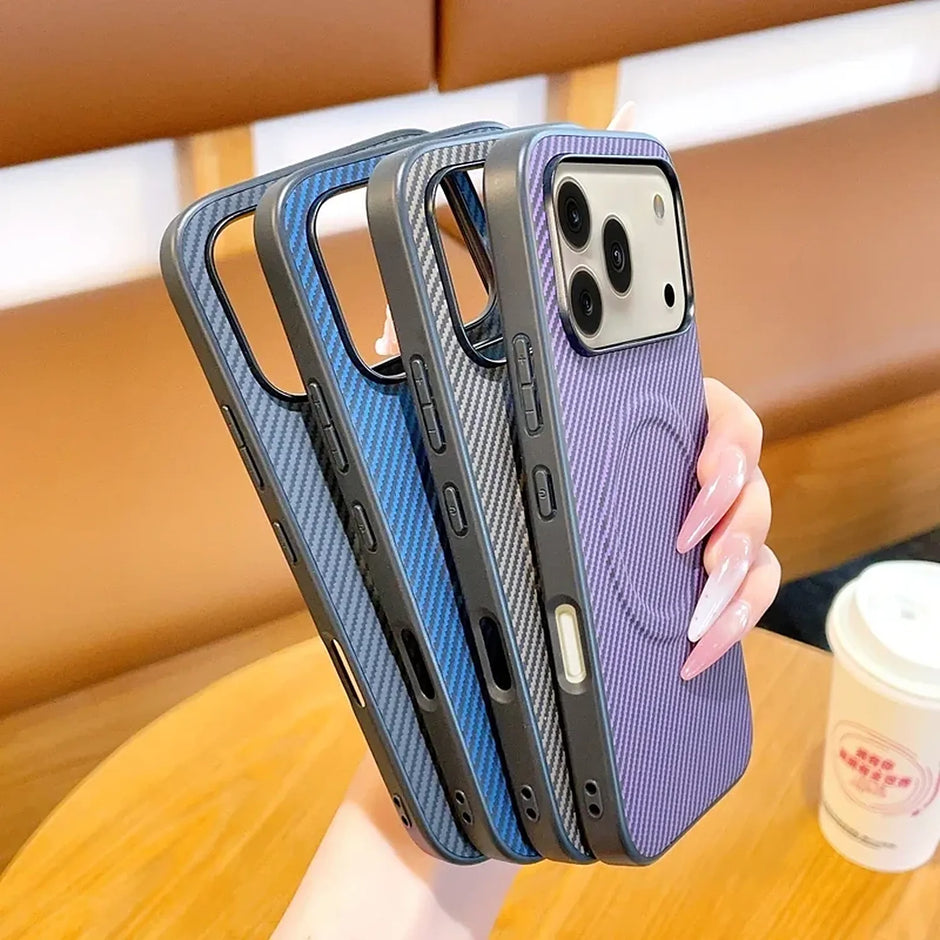 Case Core Carbono Magnético Honor 600 / 600 Pro vista lateral con botones