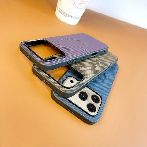 Case Core Carbono Magnético Honor 600 / 600 Pro Púrpura, Marrón y Azul
