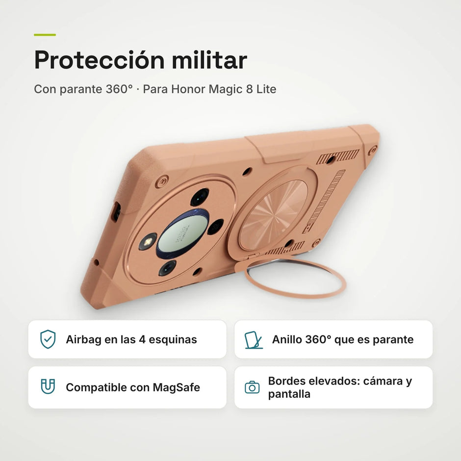 Case Fat Armor Parante 360 MagSafe Honor Magic 8 Lite | Titanio Desierto