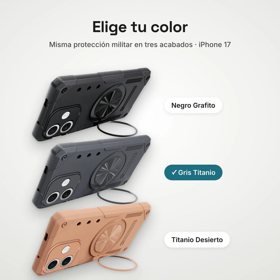 Case Fat Armor Parante 360 MagSafe iPhone 17 | Gris Titanio
