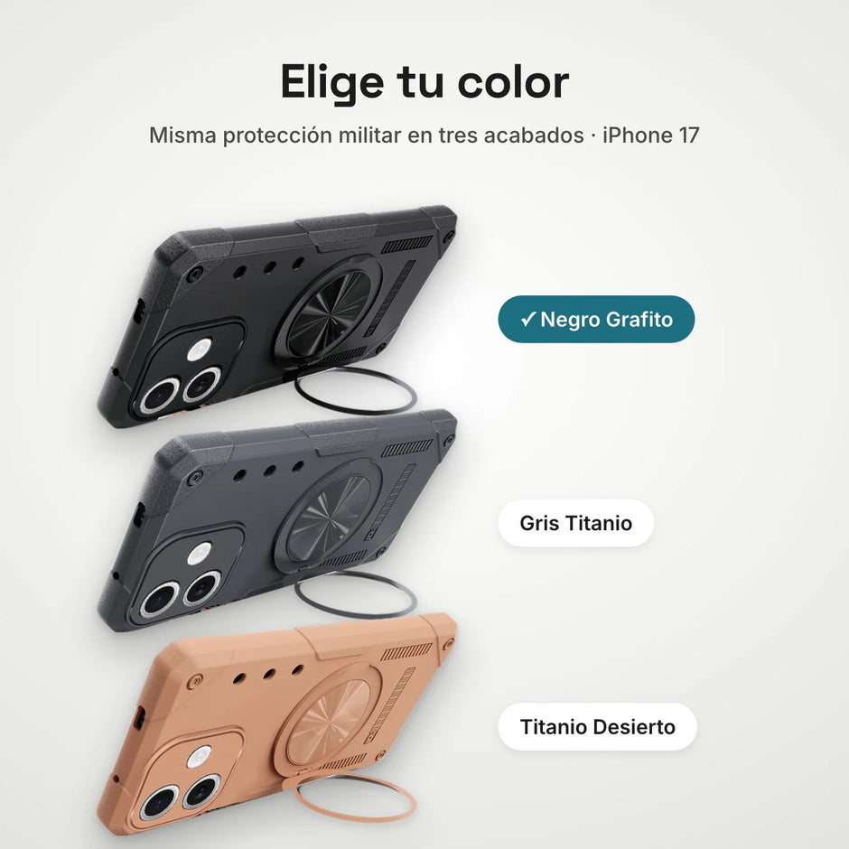Case Fat Armor Parante 360 MagSafe iPhone 17 | Negro Grafito