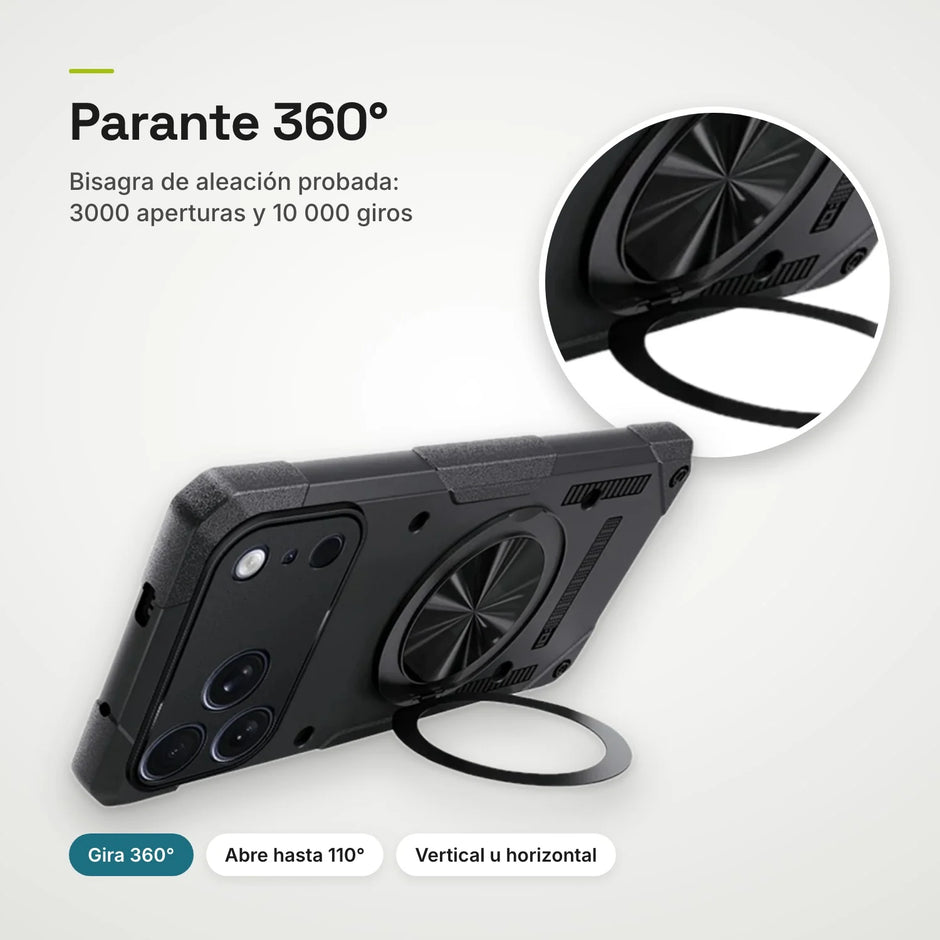 Case Fat Armor Parante 360 MagSafe iPhone 17 Pro | Negro Grafito
