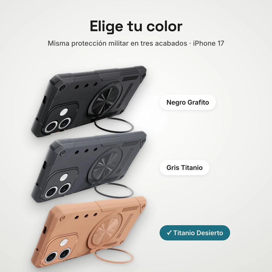 Case Fat Armor Parante 360 MagSafe iPhone 17 | Titanio Desierto