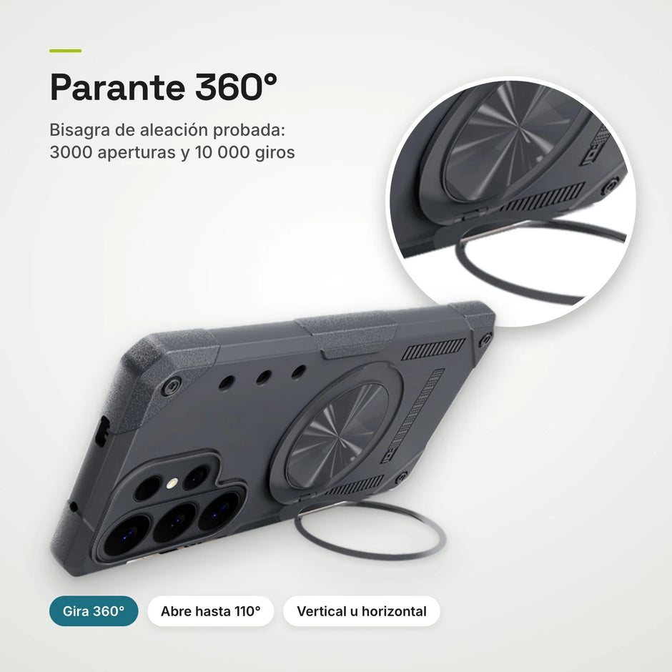 Case Fat Armor Parante 360 MagSafe Samsung Galaxy S23 Ultra | Gris Titanio