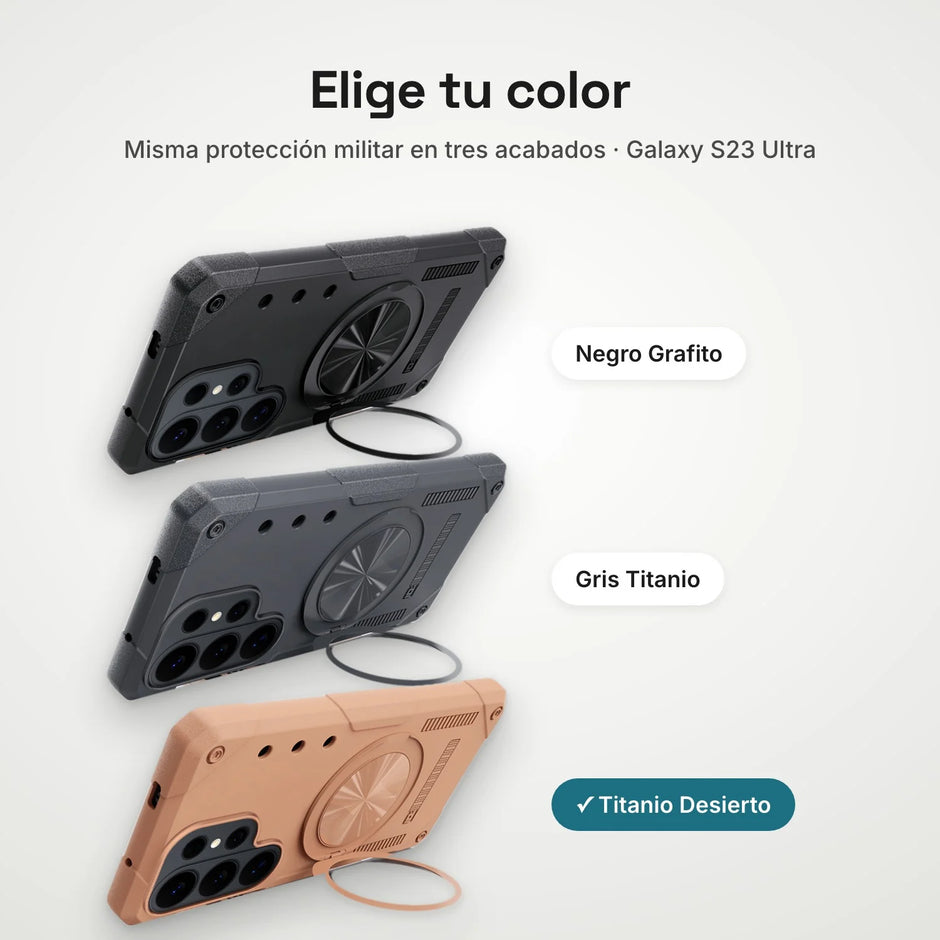 Case Fat Armor Parante 360 MagSafe Samsung Galaxy S23 Ultra | Titanio Desierto