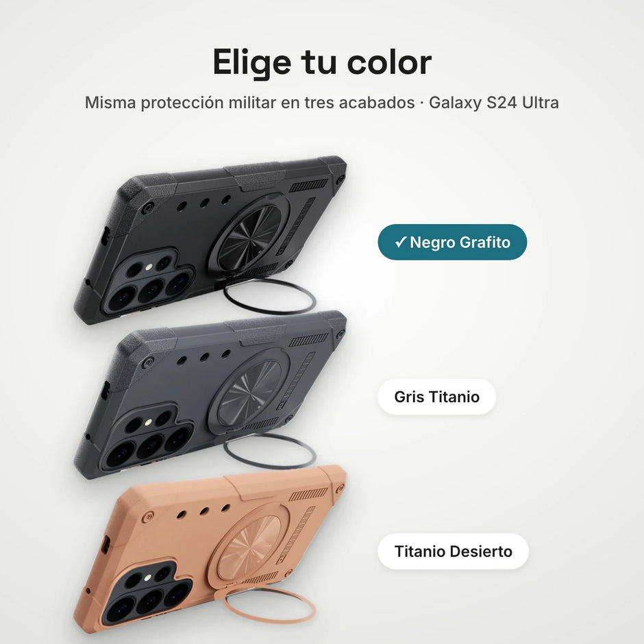 Case Fat Armor Parante 360 MagSafe Samsung Galaxy S24 Ultra | Negro Grafito
