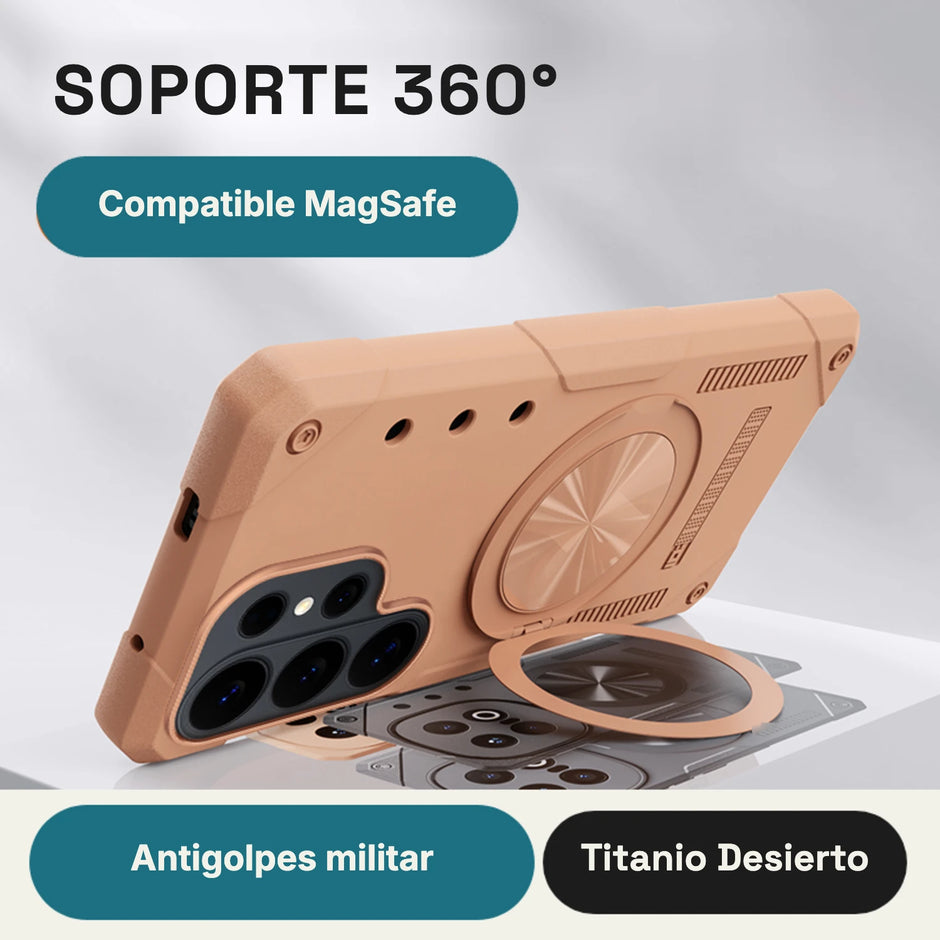 Case Fat Armor Parante 360 MagSafe Samsung Galaxy S24 Ultra | Titanio Desierto