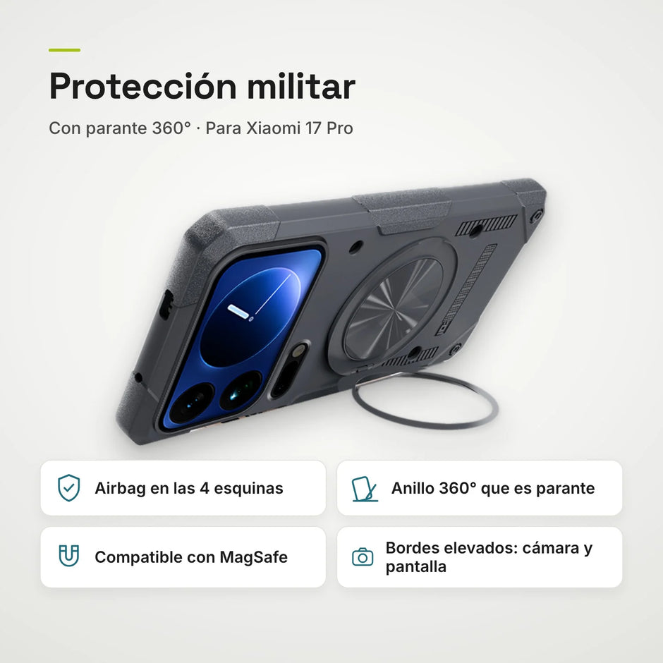 Case Fat Armor Parante 360 MagSafe Xiaomi 17 Pro | Gris Titanio