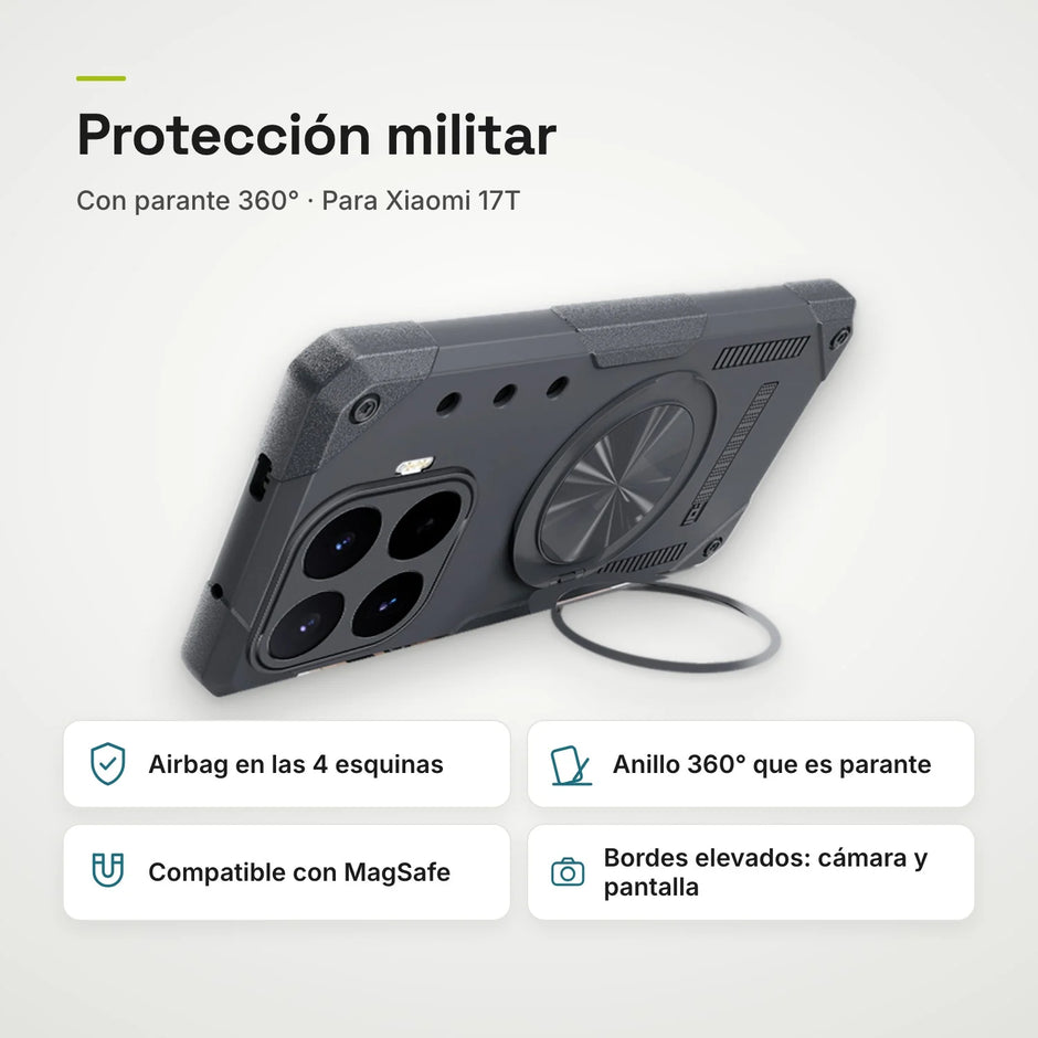 Case Fat Armor Parante 360 MagSafe Xiaomi 17T | Gris Titanio