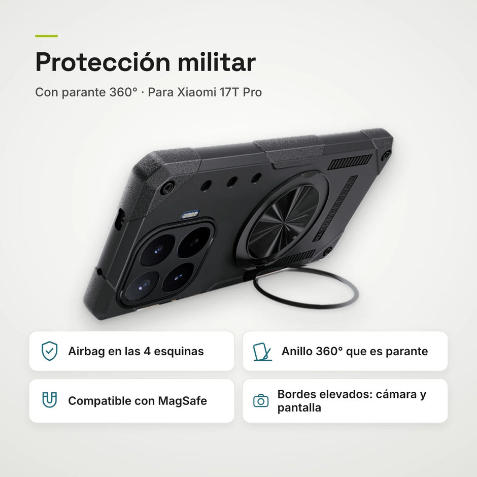 Case Fat Armor Parante 360 MagSafe Xiaomi 17T Pro | Negro Grafito