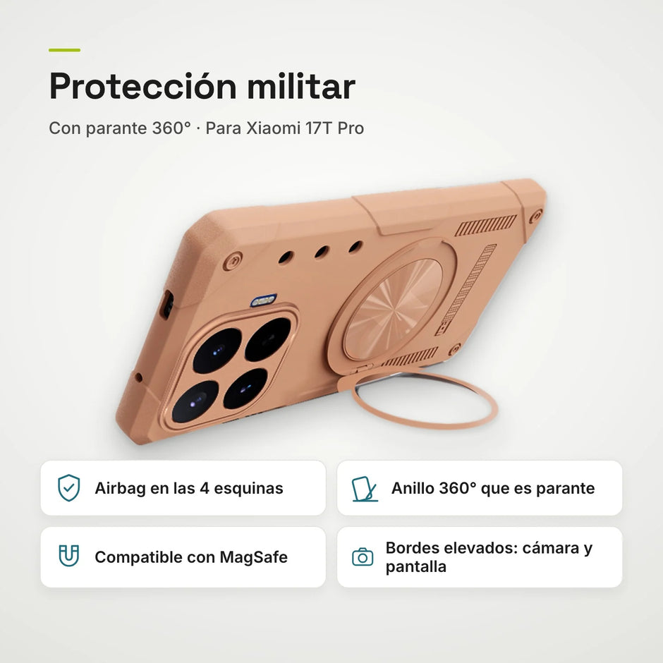 Case Fat Armor Parante 360 MagSafe Xiaomi 17T Pro | Titanio Desierto