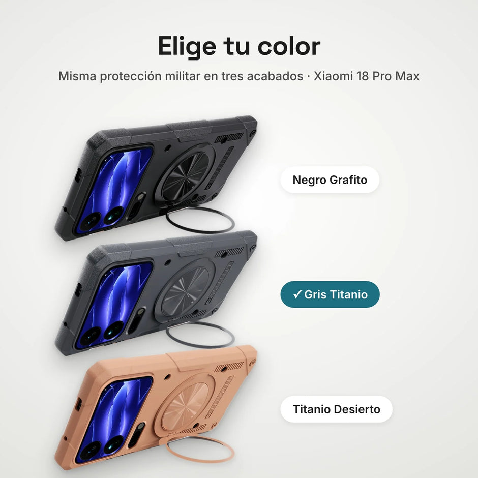 Case Fat Armor Parante 360 MagSafe Xiaomi 18 Pro Max | Gris Titanio