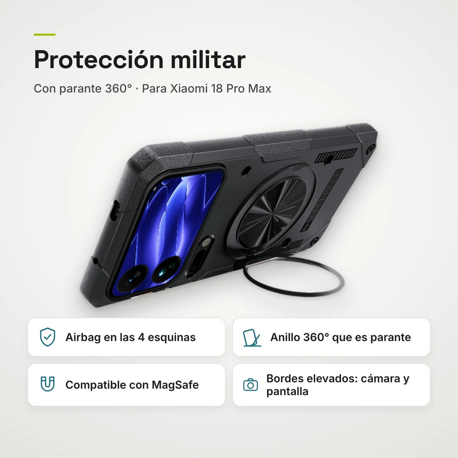 Case Fat Armor Parante 360 MagSafe Xiaomi 18 Pro Max | Negro Grafito