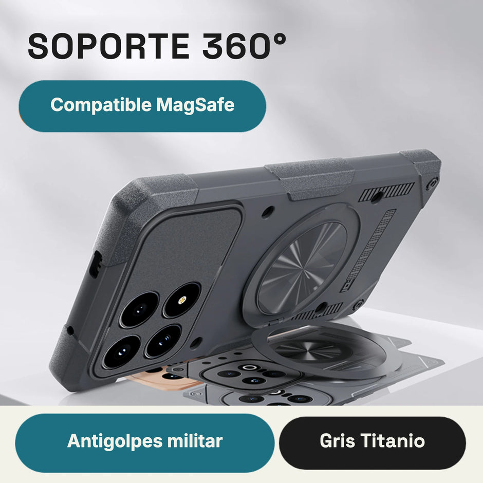 Case Fat Armor Parante 360 MagSafe Xiaomi Poco F8 Pro | Gris Titanio