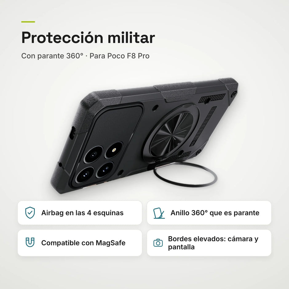 Case Fat Armor Parante 360 MagSafe Xiaomi Poco F8 Pro | Negro Grafito