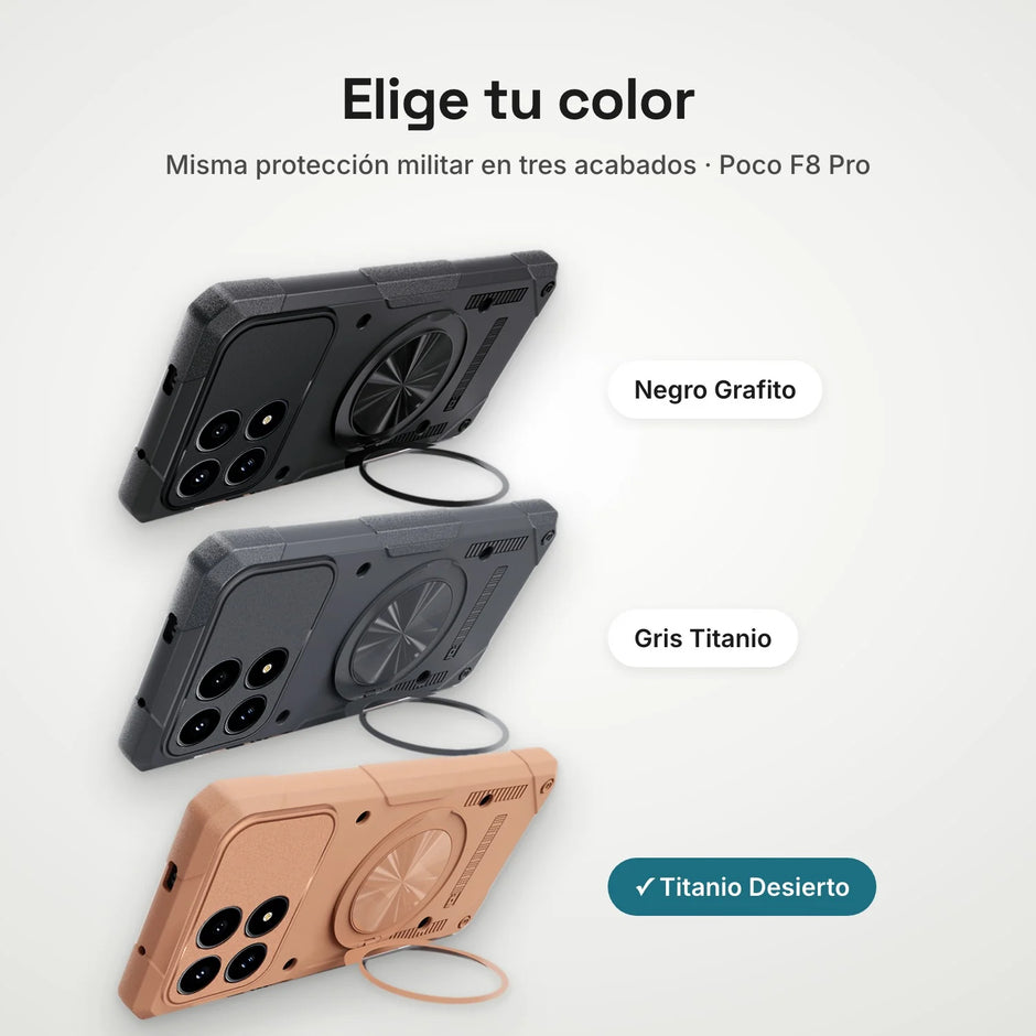 Case Fat Armor Parante 360 MagSafe Xiaomi Poco F8 Pro | Titanio Desierto