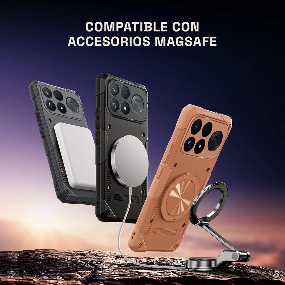Case Fat Armor Parante 360 MagSafe Xiaomi Poco F9 Ultra / Redmi K100 Pro Max | Titanio Desierto