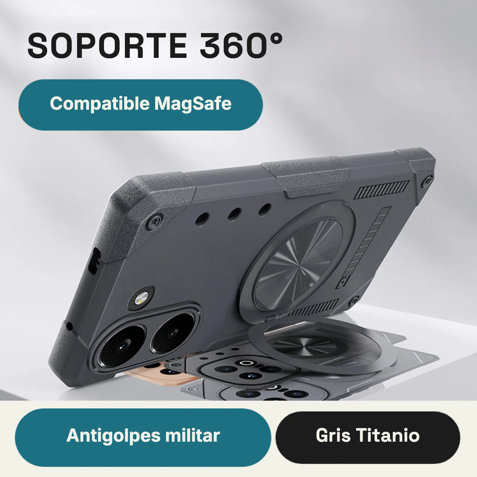 Case Fat Armor Parante 360 MagSafe Xiaomi Poco X8 Pro | Gris Titanio