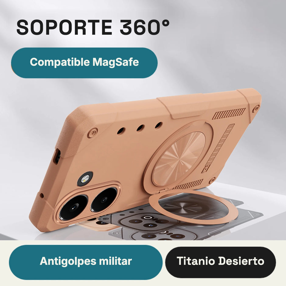 Case Fat Armor Parante 360 MagSafe Xiaomi Poco X8 Pro | Titanio Desierto