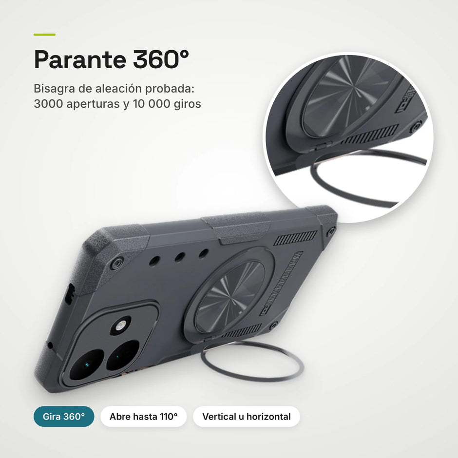 Case Fat Armor Parante 360 MagSafe Xiaomi Redmi Note 17 | Gris Titanio