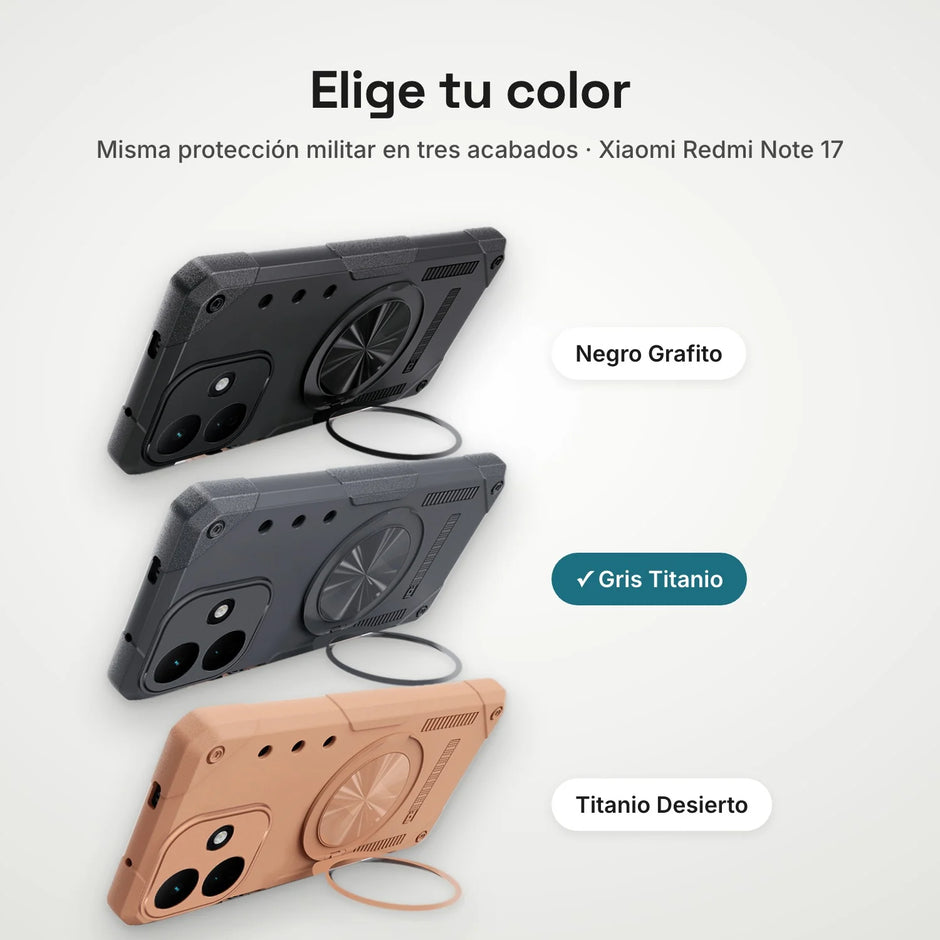Case Fat Armor Parante 360 MagSafe Xiaomi Redmi Note 17 | Gris Titanio