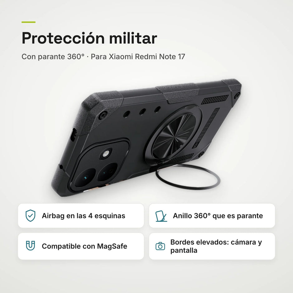 Case Fat Armor Parante 360 MagSafe Xiaomi Redmi Note 17 | Negro Grafito