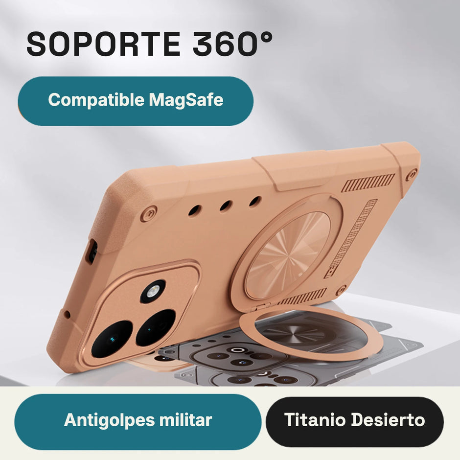 Case Fat Armor Parante 360 MagSafe Xiaomi Redmi Note 17 Pro | Titanio Desierto