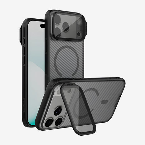Case Nillkin CamShield Prop Magnética iPhone 18 Pro Max Negro Translúcido 2