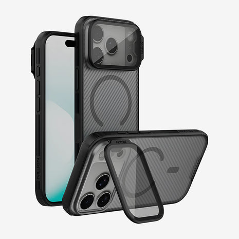 Case Nillkin CamShield Prop Magnética iPhone 18 Pro Negro Translúcido 2